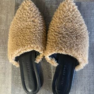 Jenni Kayne Shearling Mules in Natural size 9